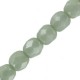 Czech Fire polished faceted glass beads 4mm Chalk white mint luster